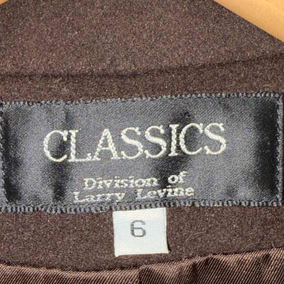 Vintage Women's Wool Camel Hair Trench Coat 6 Brown 80's Union USA Outerwear - Picture 9 of 12